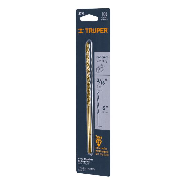 BROCA PARA CONCRETO ,3/16X6" EN BLISTER BCT-3/16X6-B