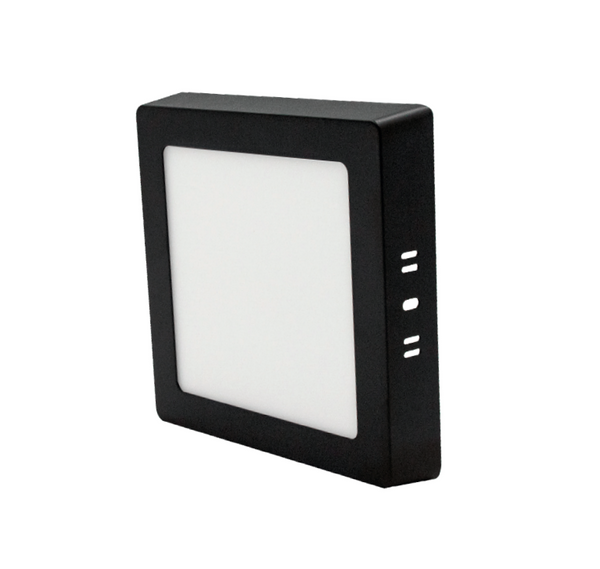 LÁMPARA SOBREPONER CUADRADO NEGRO 12W 35K LUZ NEUTRA TECNOLED DLSC12WBC-NR