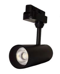 Luminaria tipo spot para riel de 3 hilos 85-265V Negro 10W 30K CANIS10W30KN