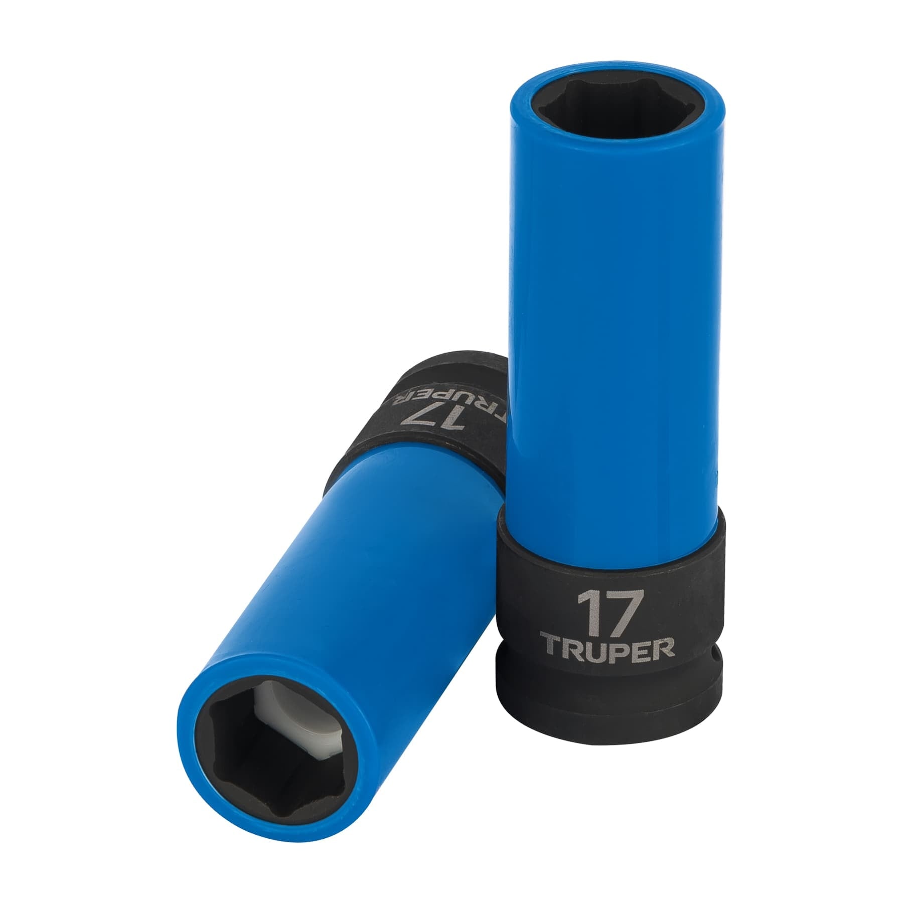 DADO LARGO IMPACTO CON PROTECCIÓN PLÁSTICA 17MM 6 PUNTAS CUADRO 1/2 TRUPER 100930 D-7317-MLPD