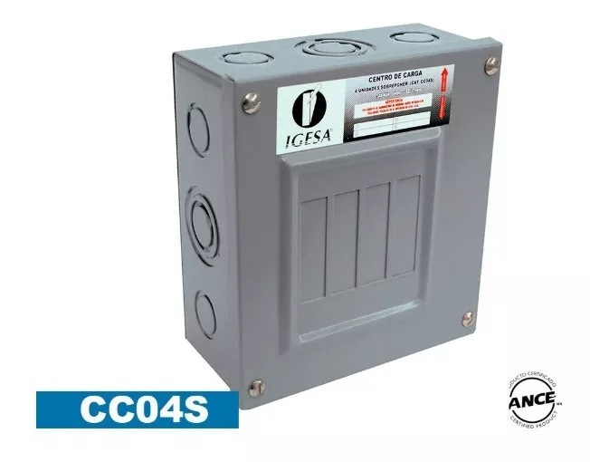 Centro De Carga 4 Polos Para Sobreponer 120-240V CC04S