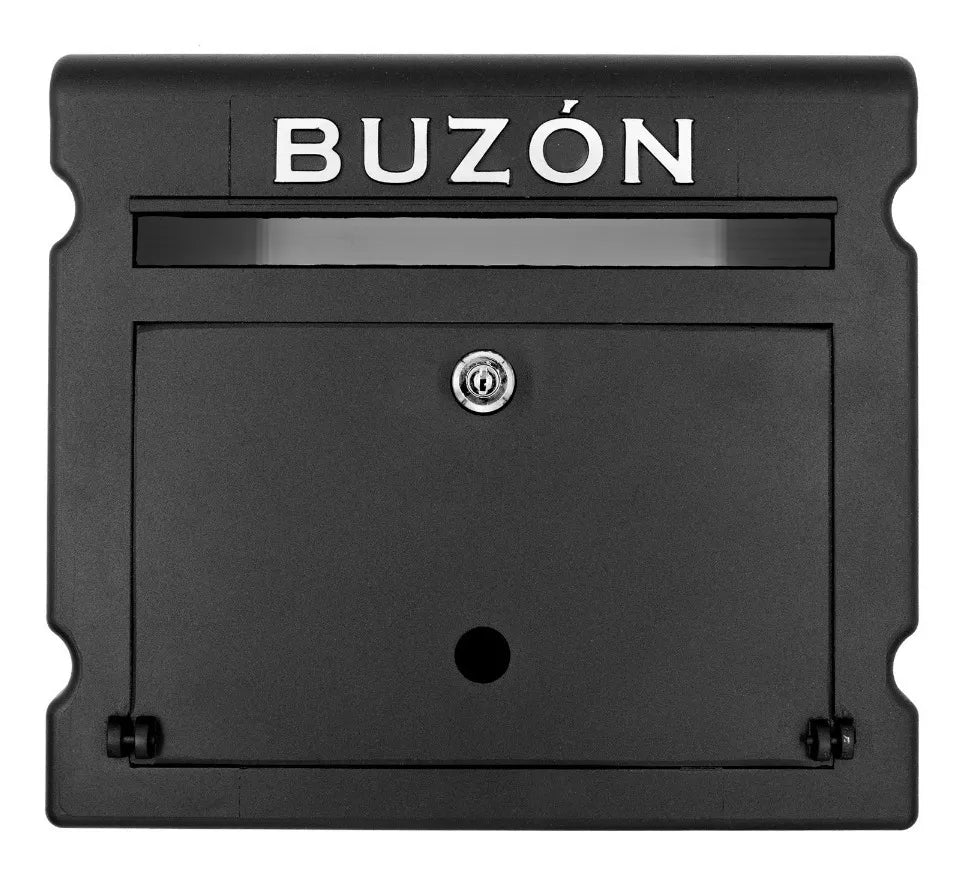 BUZON CONTEMPORáNEO MODELO ALEMAN INOX RESIDENCIAL NEGRO