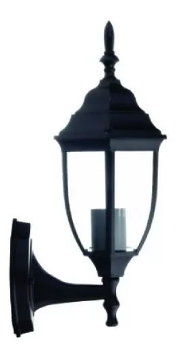 LÁMPARA FAROL MURO ESPAÑA NEGRO GEOPOWER LF6CD/N