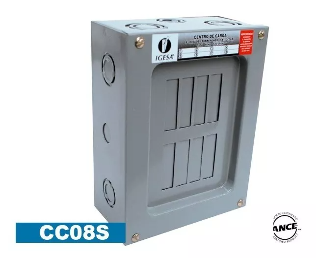 Centro De Carga 8 Polos Para Sobreponer 120-240V CC08S