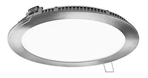 Panel LED Slim Redondo Luz Cálida Satinado 6W 127V 27K