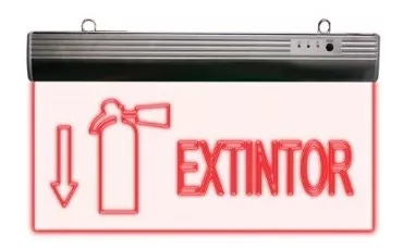 Letrero Extintor LED Recargables Emergencia 4W 90-265V