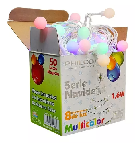 SERIE NAVIDEñA LED MULTICOLOR COLORES PASTEL 1.6W 120V  50988 NAVIDAD