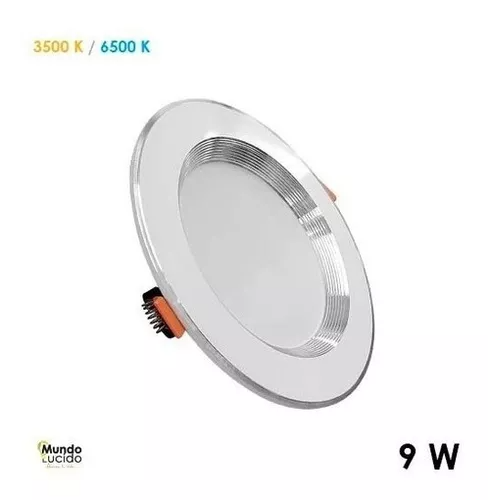 Spot Base Empotrable Panel LED Para Techo  Bote Foco Blanco Cálido 9W 127V 35K