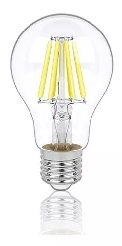 Foco Vintage A60 Filamento Transparente Luz Fría 4W 127V 460LM 65K E26/E27 A60FILED4/LD