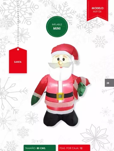 INFLABLE SANTA CLOSS 80 CM LED