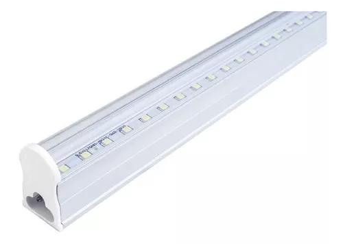 Tubo T8 LED Integrado Foco 120cm Luz Fría 18W 85-265V 1500LM Regleta integrada neon 18w luz fria opalina respaldo de aluminio 1.20mts T8I12018WPCW