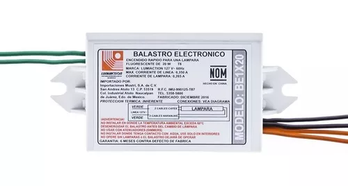BALASTRO ELECTRONICO 127V 1X20