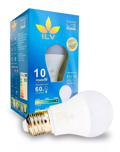 Foco LED A19 Blanco Frío 10W 127V 810LM 65K E26/E27