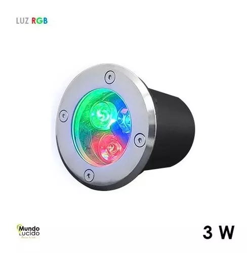 SPOT DE PISO RGB  CON CONTROL 3W 85-265V