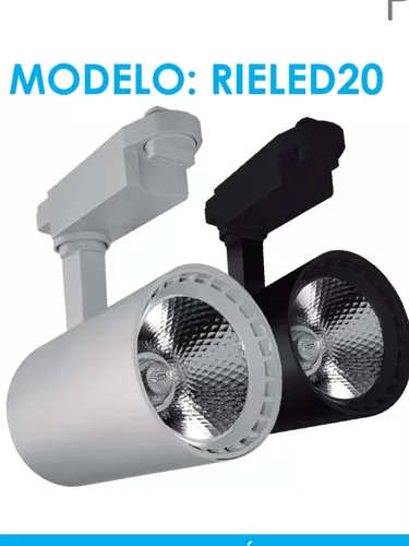 SPOT LUMINARIA LED PARA RIEL BLANCO 20W 85-265V 1600LM 45K LUZ NEUTRA