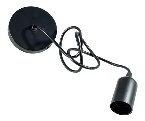 SOCKET COLGANTE DE 1 M ( NEGRO PLASTICO) MAX 100W