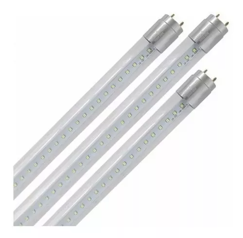 Tubo T8 LED Cristal Transparente Blanco Frío 1.20mts Foco Lámpara 18W 110-220V 1800LM 65K