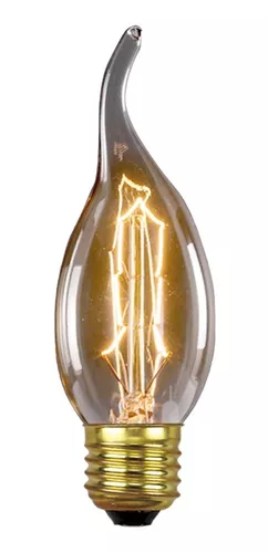Foco Vintage Tipo Vela  Retro De Filamento 25W 110-130V 30K E26/E27