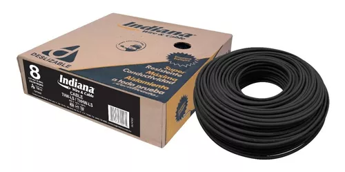CABLE INDIANA THW CALIBRE 8 NEGRO METRO