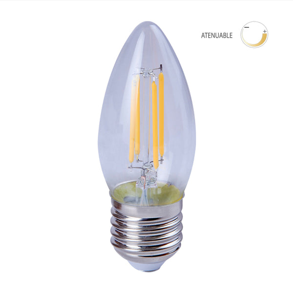 LAMPARA VELA LED FILAMENTO 4.5W E27 2700 EIC27D-LEDF001/27