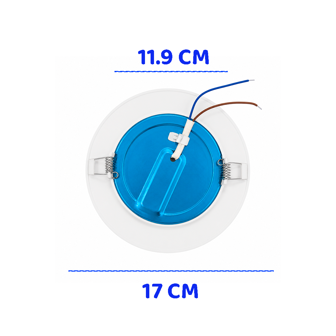 PANEL LED EMPOTRABLE REDONDO SLIM LUZ FRIA 12W 100-240V 550LM 65K