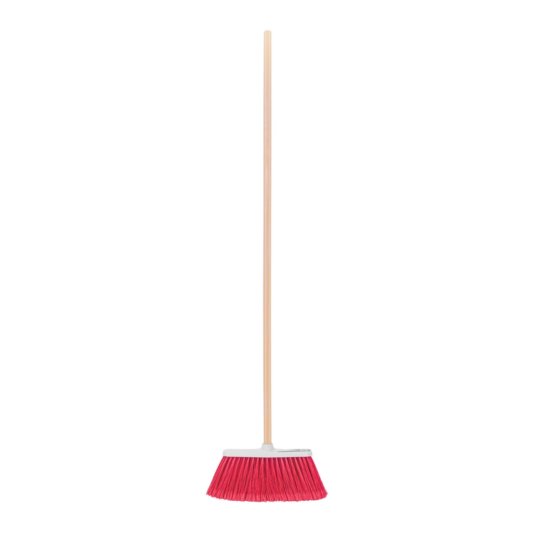 ESCOBA MEDIANA TIPO CEPILLO PVC BASTON DE MADERA KLINTEK 57054 ES-200C
