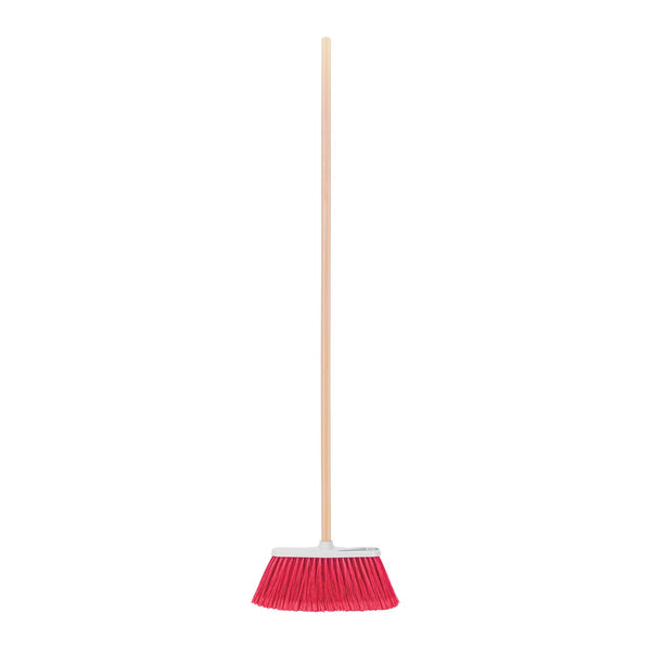 ESCOBA MEDIANA TIPO CEPILLO PVC BASTON DE MADERA KLINTEK 57054 ES-200C