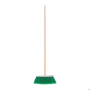 ESCOBA GRANDE CEPILLO CERDAS PVC BASTÓN DE MADERA KLINTEK 57055 ES-220C