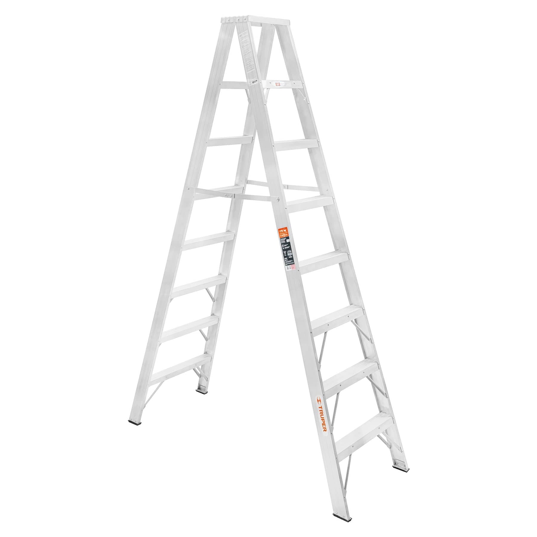 ESCALERA DE TIJERA TIPO LL DOBLE 7 ESCALONES TRUPER 10498 ESTD-27