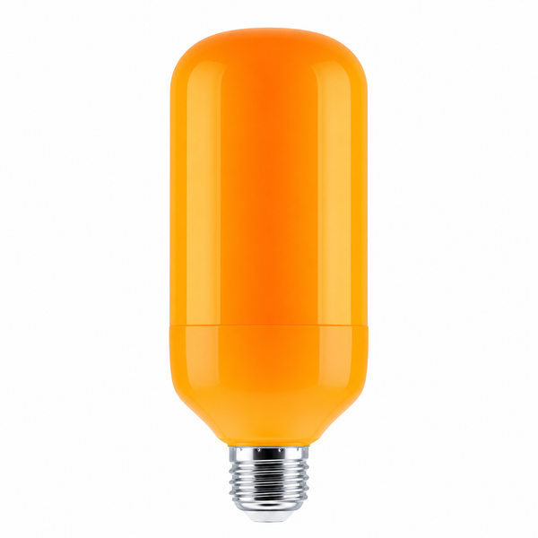 FOCO EFECTO FUEGO FLAMA VELA E26 2W 27K LUZ AMBAR LUMMI FFT65LED