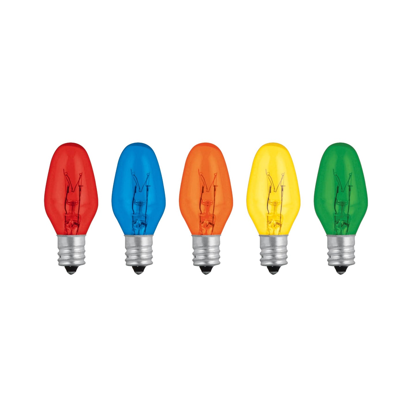 FOCOS INCANDESENTES DE COLORES BASE E12 7.5W