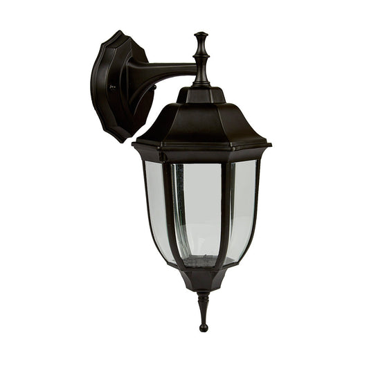 FAROL DE MURO PARA EXTERIOR DE SOBREPONER NEGRO SALERMO I 26W 100-240V E27 FTL-6002D/N