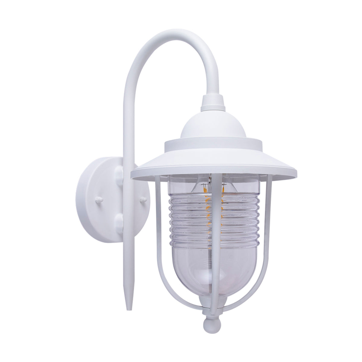 FAROL DE MURO PARA EXTERIOR DE SOBREPONER BLANCO BIXA 20W 100-240V E27 FTL-8202/B