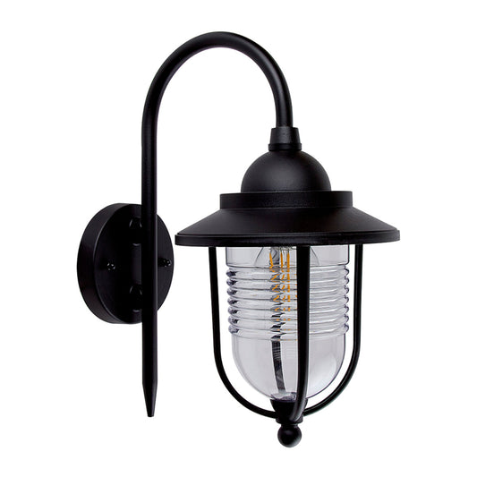 FAROL DE MURO PARA EXTERIORES DE SOBREPONER NEGRO BIXA 20W 100-240V E27 FTL-8202/N