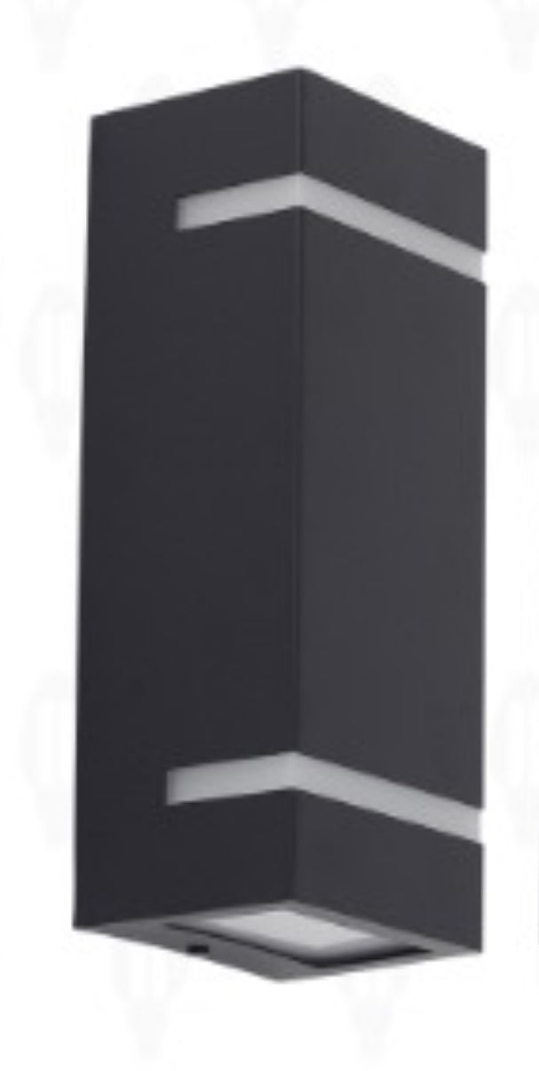 ARBOTANTE PARA MURO TISHMAN LYRA II TL1329BB PARA DOS FOCOS GU10 (SE VENDEN POR SEPARADO) BIDIRECCIONAL FABRICADO DE ALUMINIO METALICO COLOR NEGRO IP44 100-240V