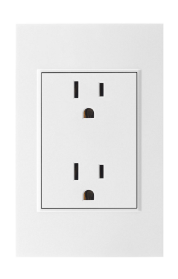 PLACA CONTACTO DOBLE PVC BLANCO TECNOLED TS-TC-2T-BL