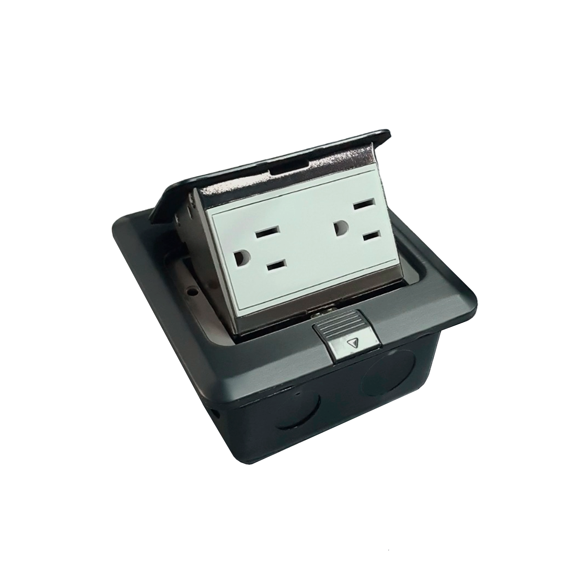 CONTACTO DUPLEX EMPOTRADO PISO POP UP NEGRO ARTLITE APL-004