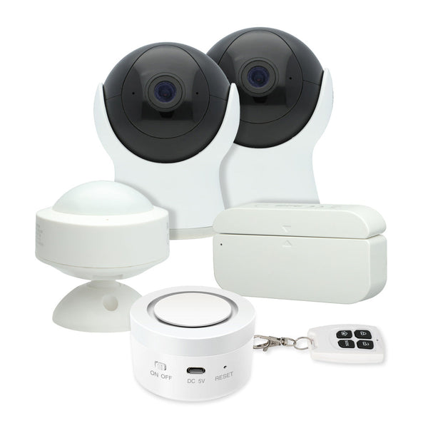 KIT SMART 2 CAMARAS 1 SIRENA 1 SENSOR DE MOVIENTO 1 ALARMA KITSSEGTCW