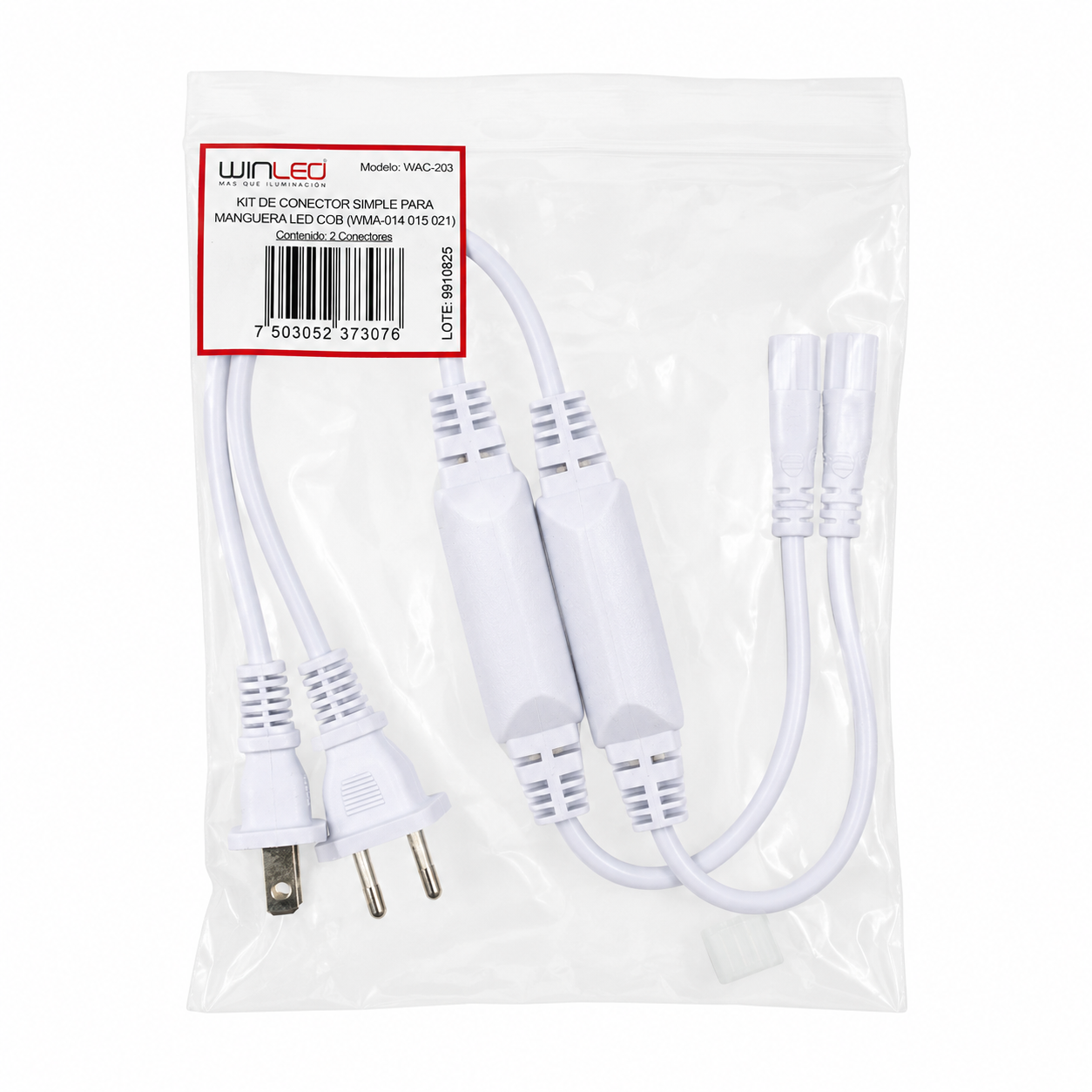 KIT 2PZS CONECTOR SIMPLE MAGUERA LED COB WAC-203