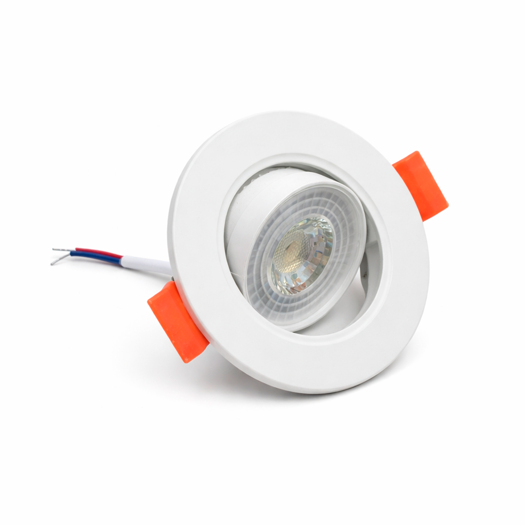 SPOT 3" LED EMPOTRABLE DIRIGIBLE BLANCO 3W LUZ FRIA LULDEX 1801