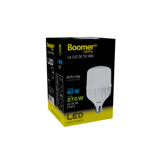 LÁMPARA FOCO LED INDUSTRIAL DE ALTA POTENCIA  T 40W 100-240V 65K BLHPT-040-65 TIPO TOLEDO E27 LUZ FRIA