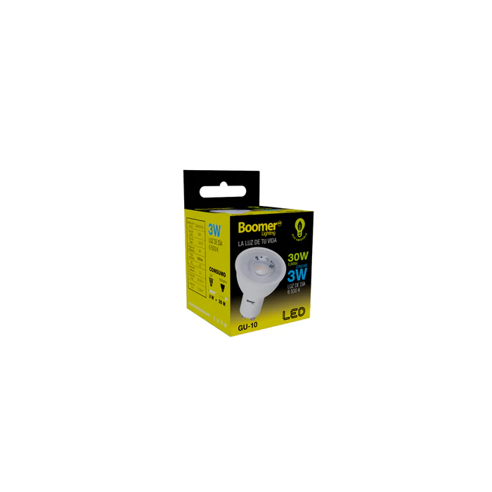 LÁMPARA FOCO LED GU10 3W 100-240V 65K FOLBOGU100036500
