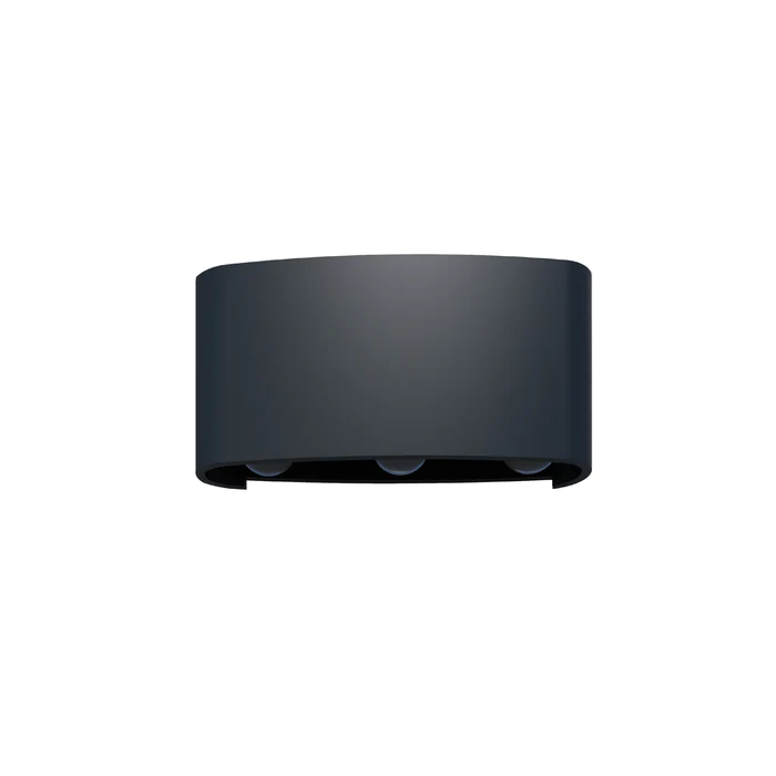 LUMINARIO LED ARBOTANTE MURO 3 LIGHT BOX (NEGRO) 6W 100-240V 570lm 30K BLWA-2102-00630 ARBOTANTE PARA MURO BIDIRECCIONAL OVALADO