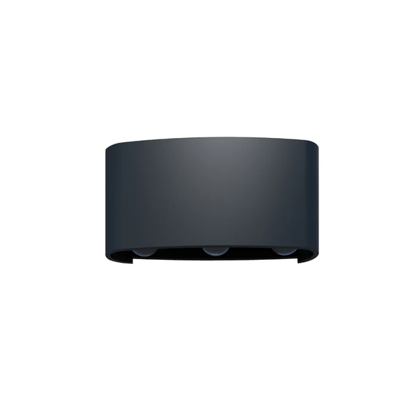 LUMINARIO LED ARBOTANTE MURO 3 LIGHT BOX (NEGRO) 6W 100-240V 570lm 30K BLWA-2102-00630 ARBOTANTE PARA MURO BIDIRECCIONAL OVALADO