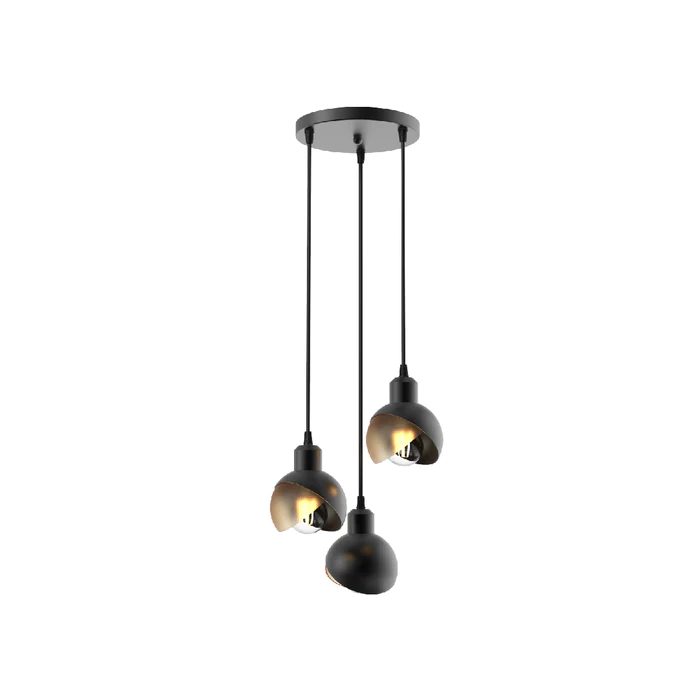 CANDIL COLGANTE LANTAAR 3 NEGRO 45W 100-240V A19 CO0100O0