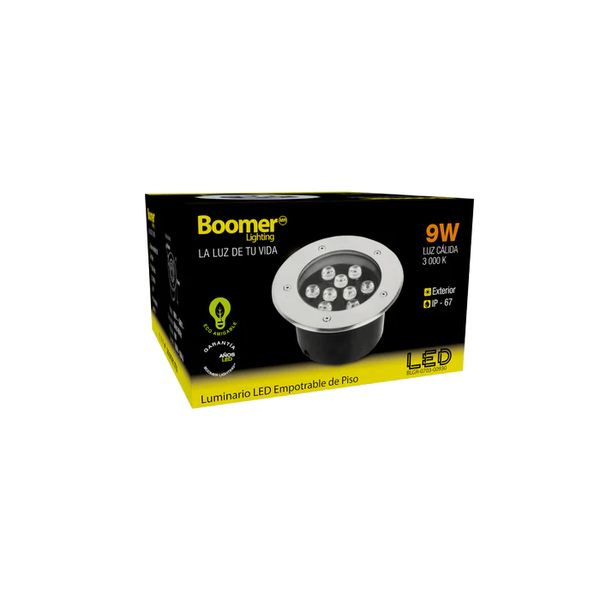 EMPOTRABLE INTEGRADO DE PISO ANSER REDONDO 9W 100-240V 30K  BLGR-0703-00930