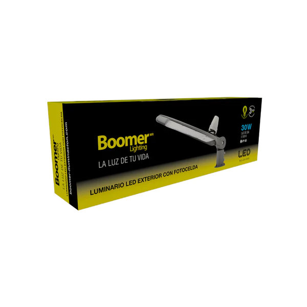 LUMINARIO LED SUBURBANA CON FOTOCELDA PARA EXTERIOR PÓLUX 30W 100-240V 55K BLSL-2201-03055