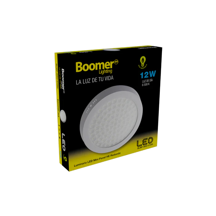 MINI PANEL LED REDONDO BLANCO CARINA 12W 100-240V 1080LM 65K BLMP-0002-01265