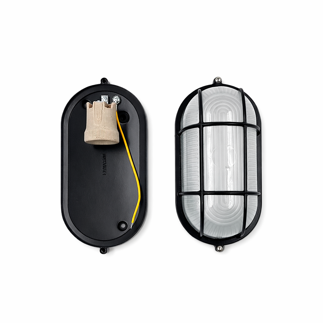LÁMPARA MURO NAUTICA E26 NEGRO TECNOLED BMS-001N2