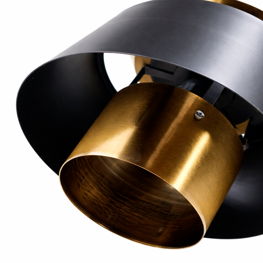 COLGANTE DECORATIVO NEGRO DORADO METAL E27 MAXXI MX-CL8065/N/D